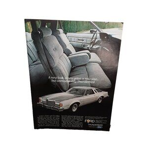 1976 1977 Ford Thunderbird Car Original Print Ad vintage 70s
